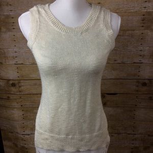 Love by design knit beige blouse top small